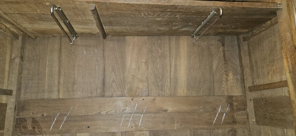 Importante armoire d’époque Louis XV en noyer massif -photo-3