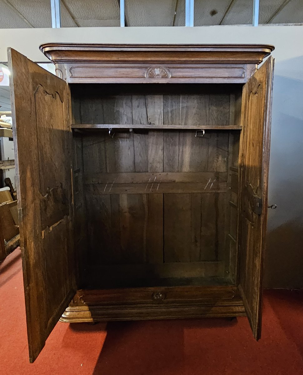 Importante armoire d’époque Louis XV en noyer massif -photo-5