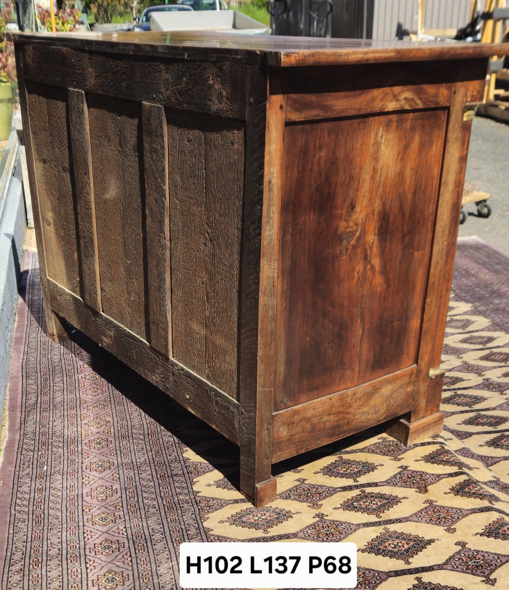 Empire Period Walnut Chest Of Drawers With Detached Columns-photo-7