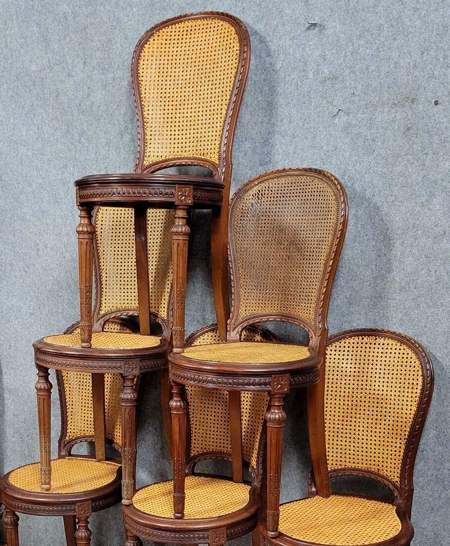 Set Of 6 Louis XVI Style Mahogany -photo-1
