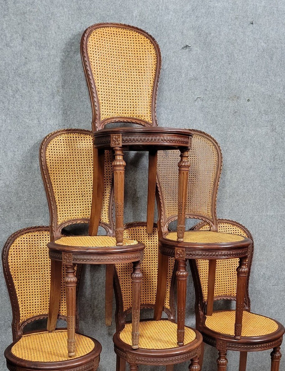Set Of 6 Louis XVI Style Mahogany -photo-3