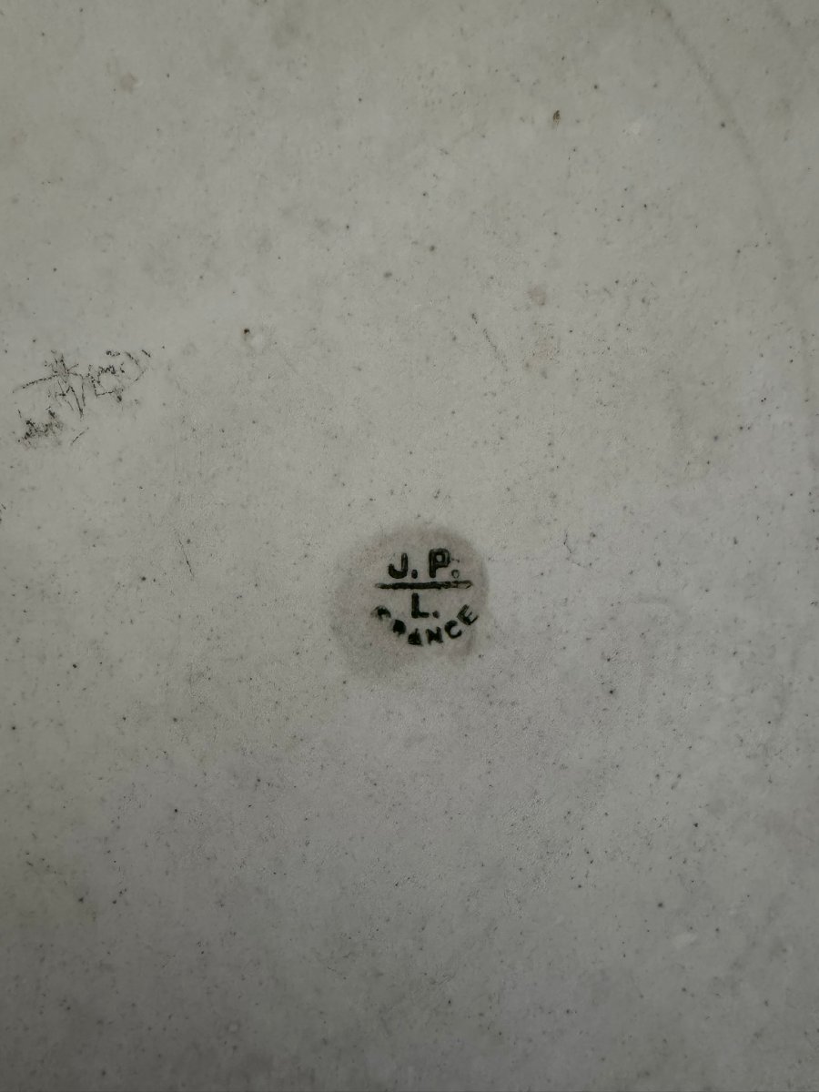 Paire de plats en Porcelaine fine – Décor scènes rurales, J.P.L France-photo-7