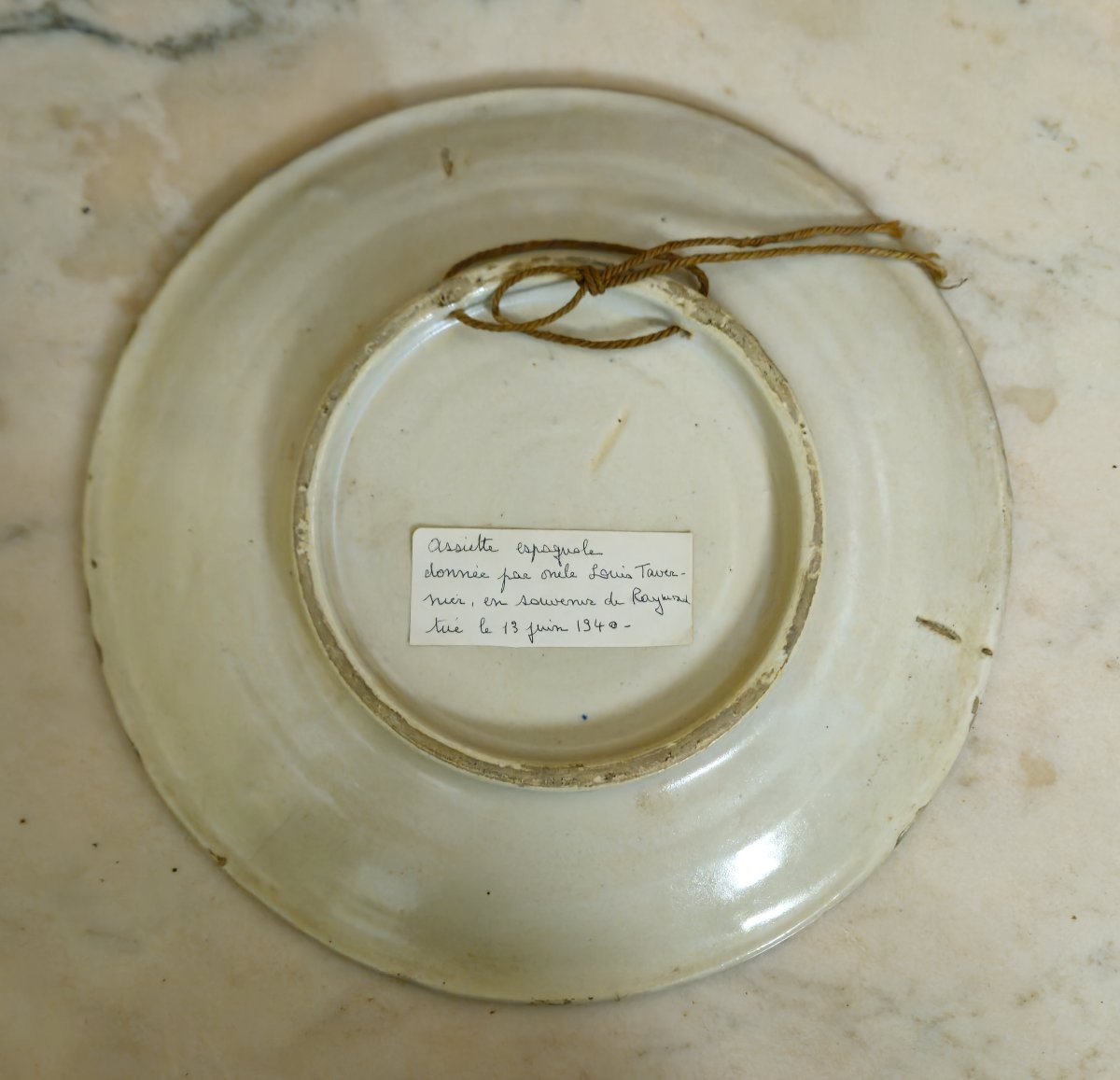 Assiette en faïence espagnole à décor bleu – XIXe siècle    -photo-6