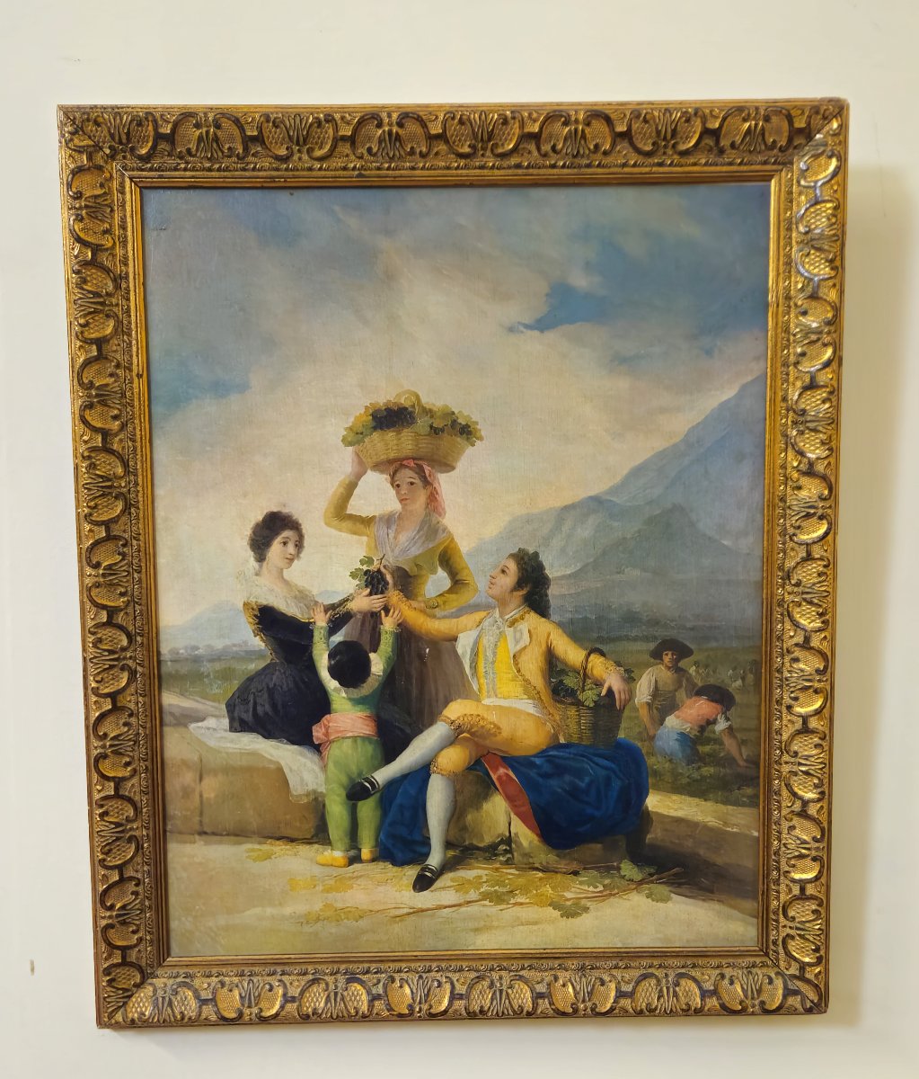 Scène Galante dans le Goût du XVIIIe – Huile sur panneau - école Italienne -photo-5