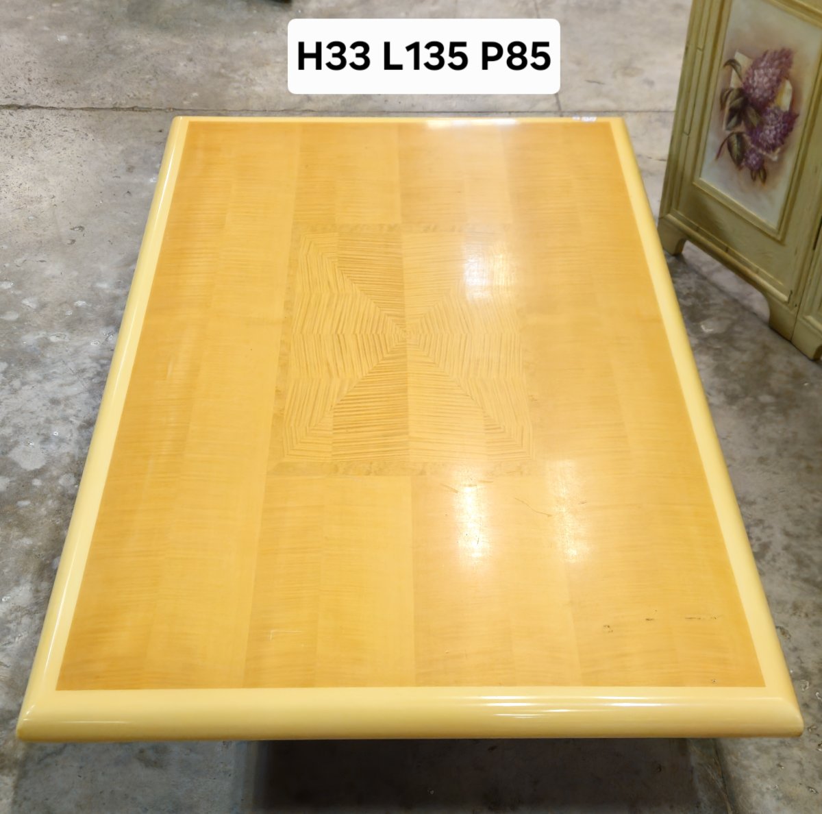 Design Coffee Table In Maple - Inlaid Top - 1970s-photo-6