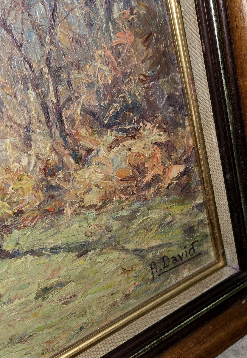 Oil On Canvas - Waterscape - Signed H. David-photo-4