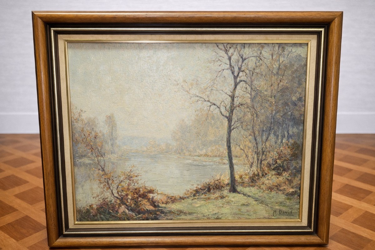 Oil On Canvas - Waterscape - Signed H. David