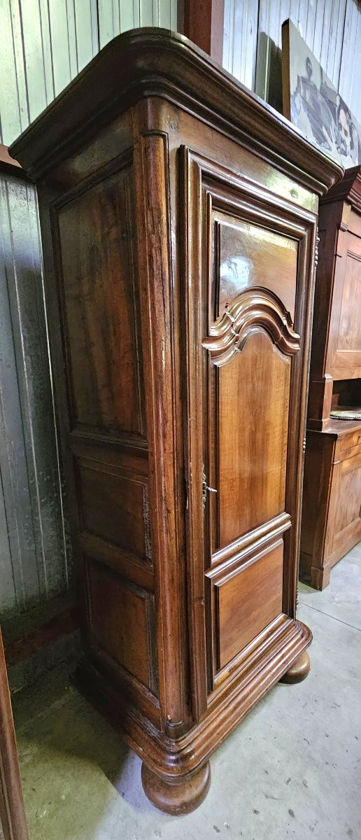 Armoire bonnetiére Louis XIII en noyer massif -photo-2