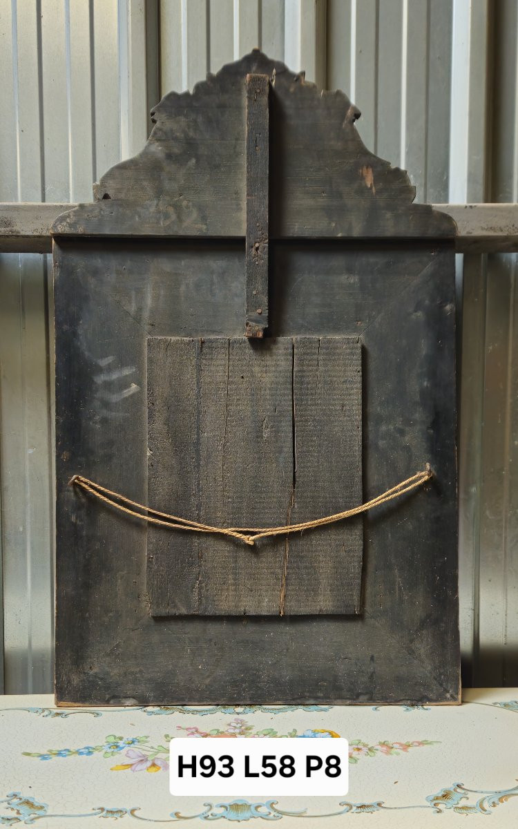 Miroir en cuivre repoussé et doré à fronton aux chimères – Époque Napoléon III  -photo-6