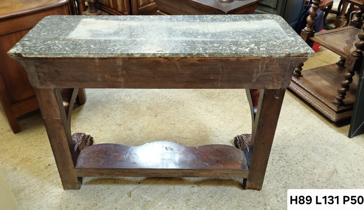Restoration Empire Period Mahogany Console With Claw Feet-photo-8