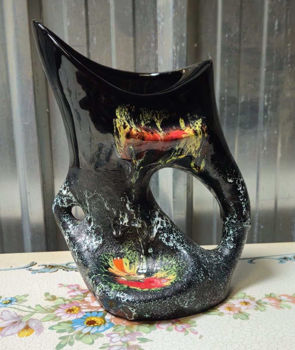 Vase Vallauris – Céramique d’art – Travail des années 50/60  -photo-1