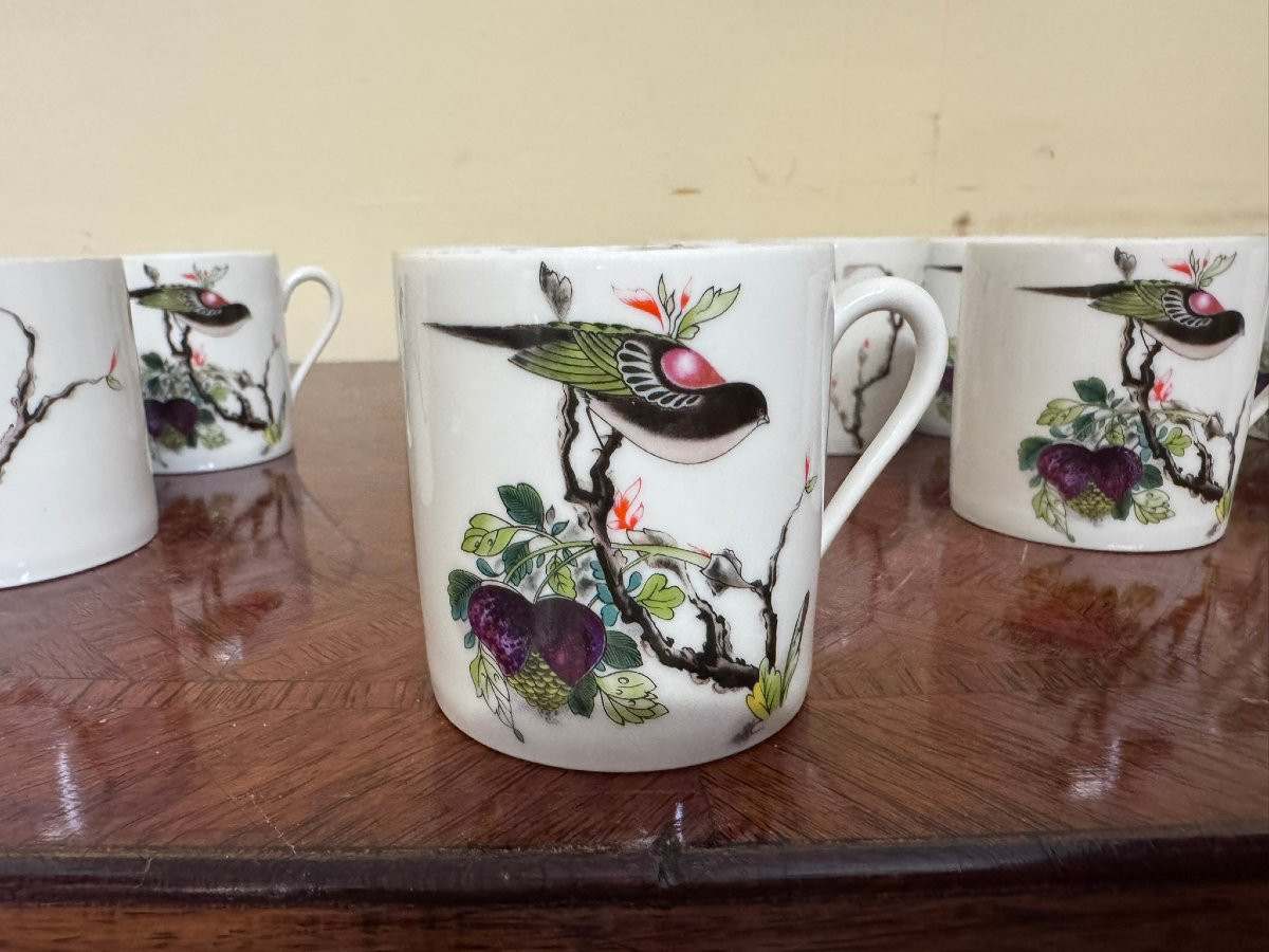 Service à thé en porcelaine de Limoges – Décor Asiatique “Oiseau et Pivoine” – Série numérotée -photo-3