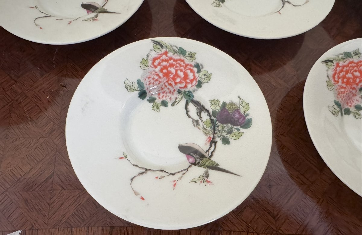 Service à thé en porcelaine de Limoges – Décor Asiatique “Oiseau et Pivoine” – Série numérotée -photo-5