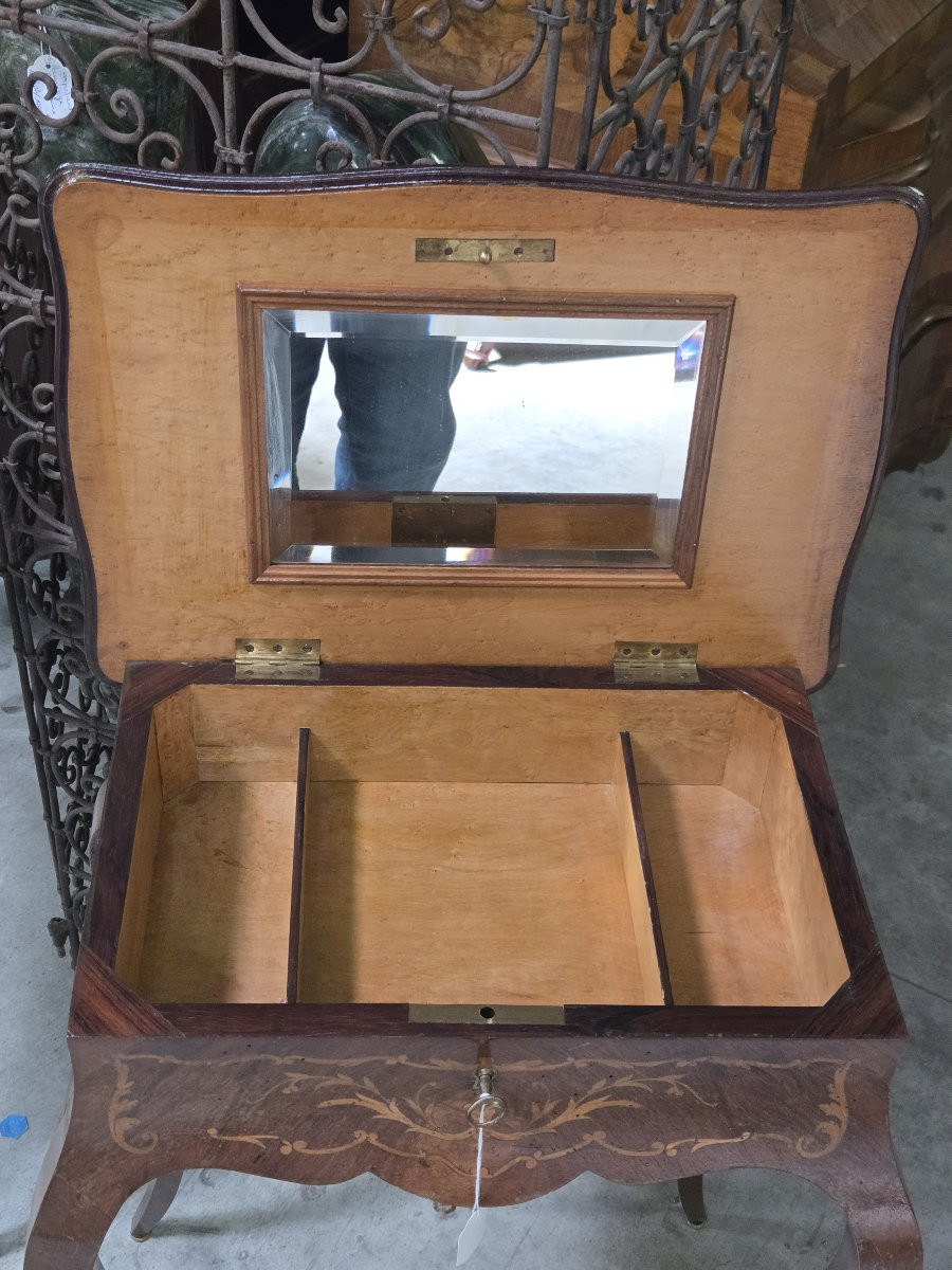 Napoleon III Period Book Table, In Marquetry-photo-4