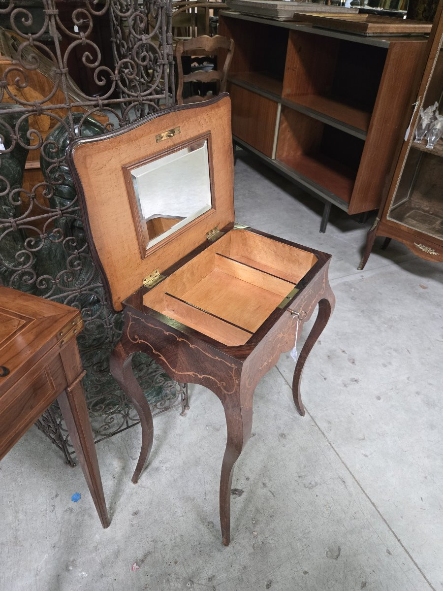 Napoleon III Period Book Table, In Marquetry-photo-5
