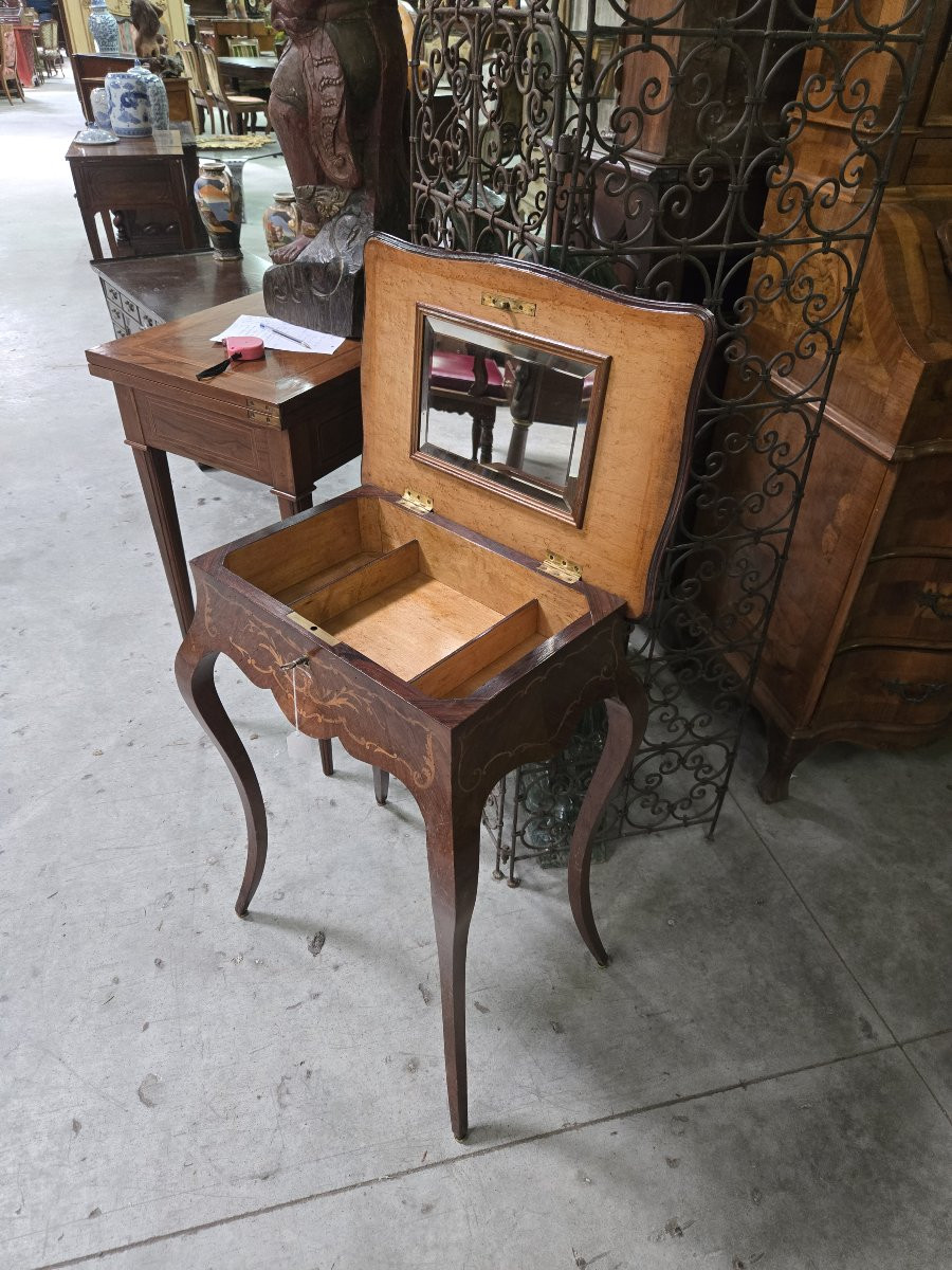 Napoleon III Period Book Table, In Marquetry-photo-6