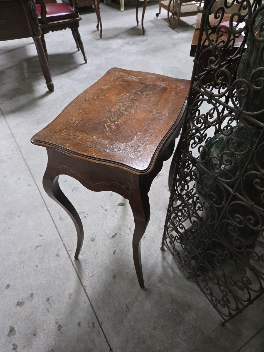 Napoleon III Period Book Table, In Marquetry-photo-8