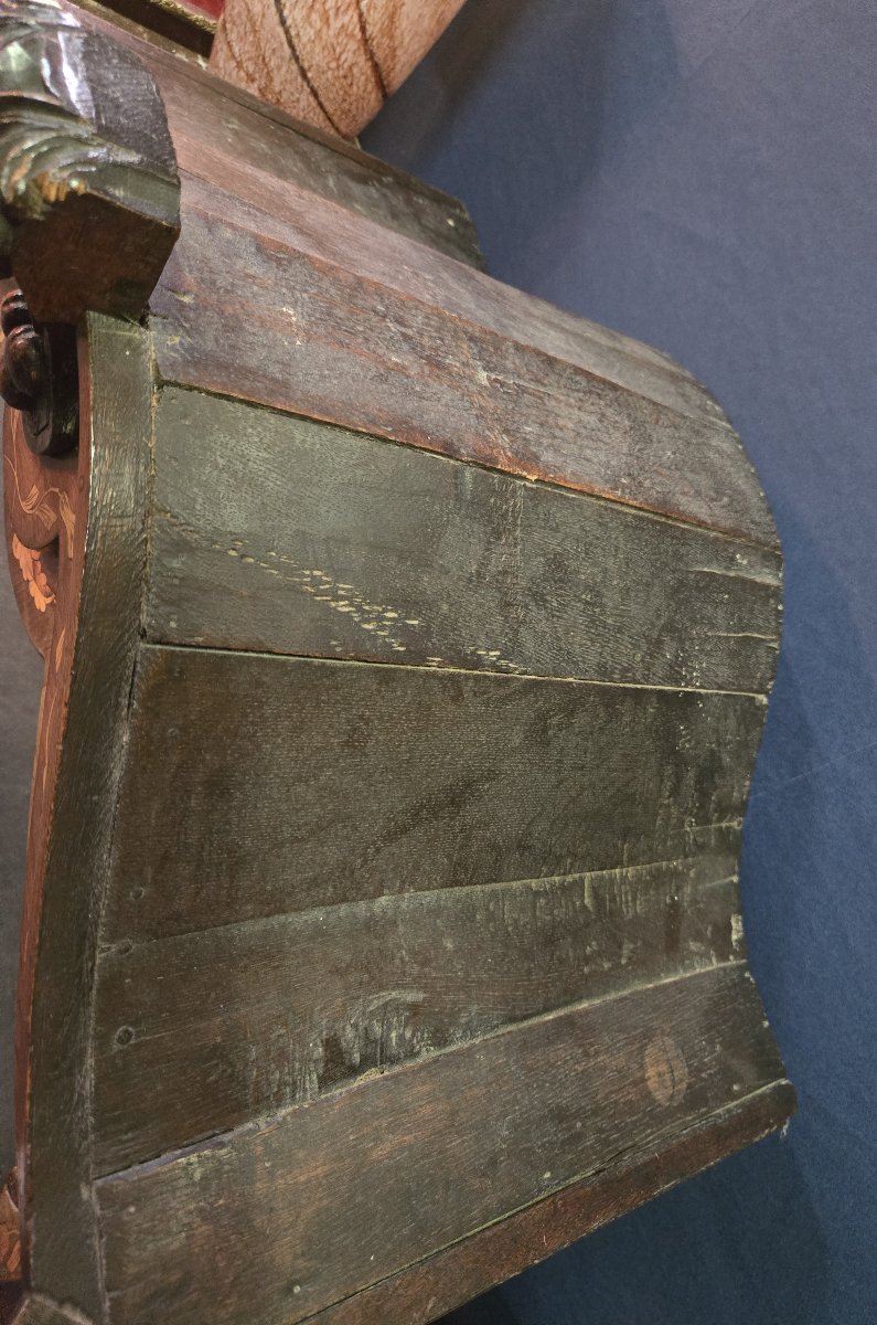 18th Century Dutch Display Case In Marquetry-photo-5