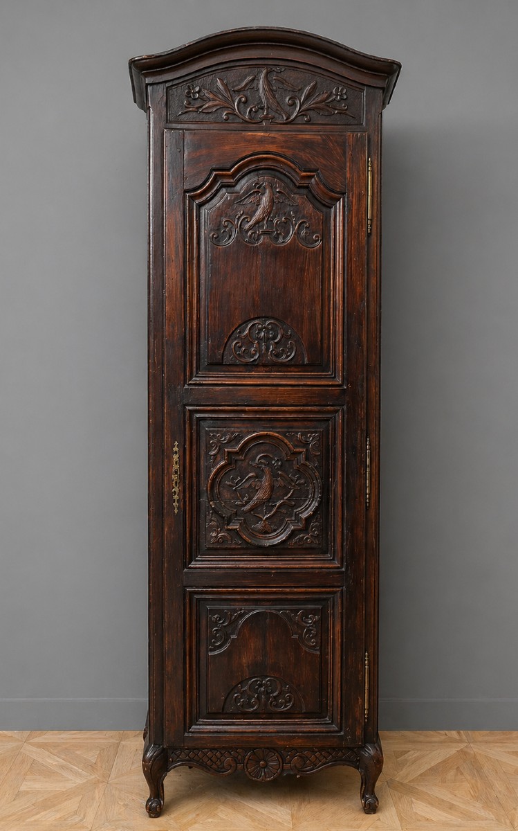 Louis XV Period Lyon-style Solid Walnut Armoire