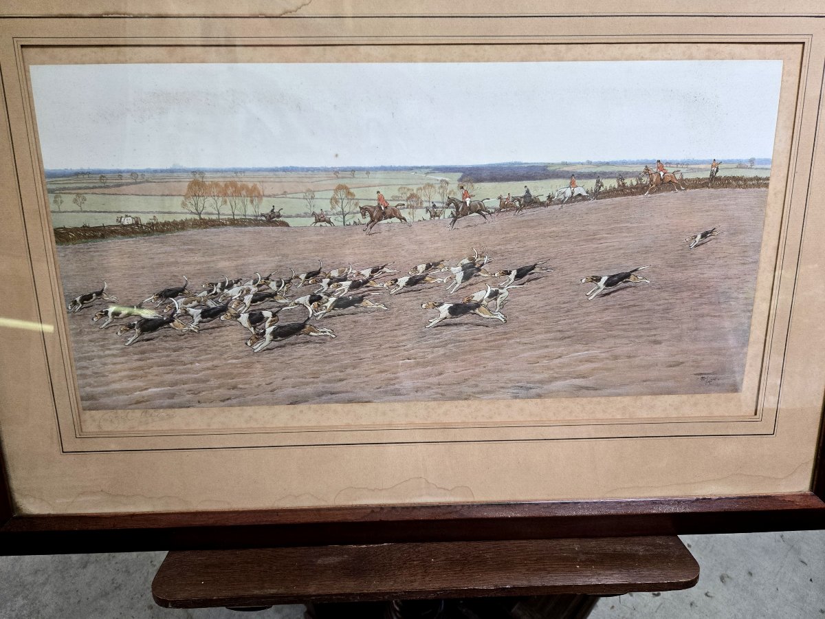Gravure a l'aquarelle de Cecil Aldin (B)-photo-1