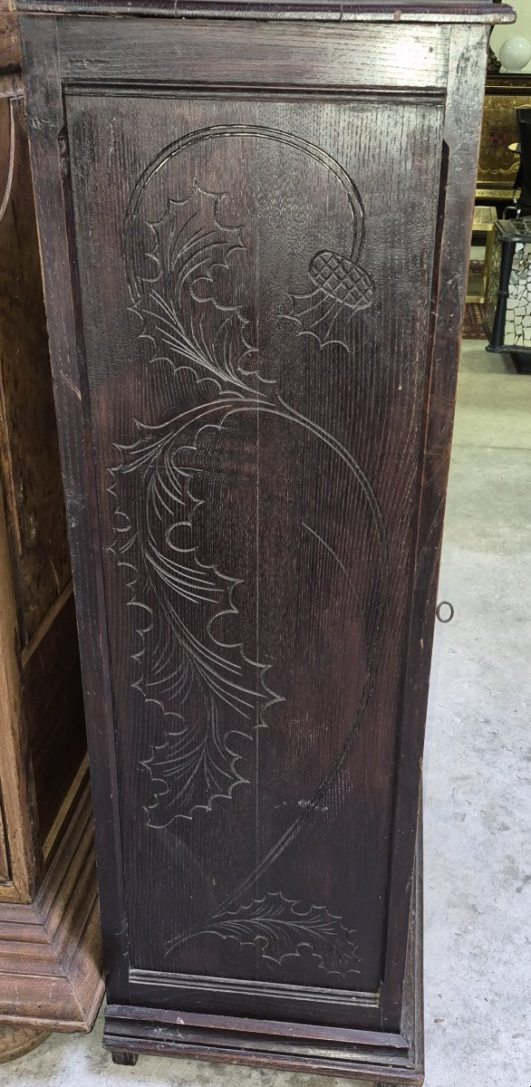 Richly Carved Oak Cabinet Of Gothic Inspiration-photo-1