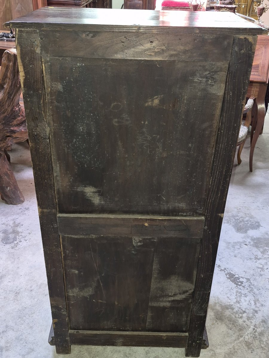 Richly Carved Oak Cabinet Of Gothic Inspiration-photo-3