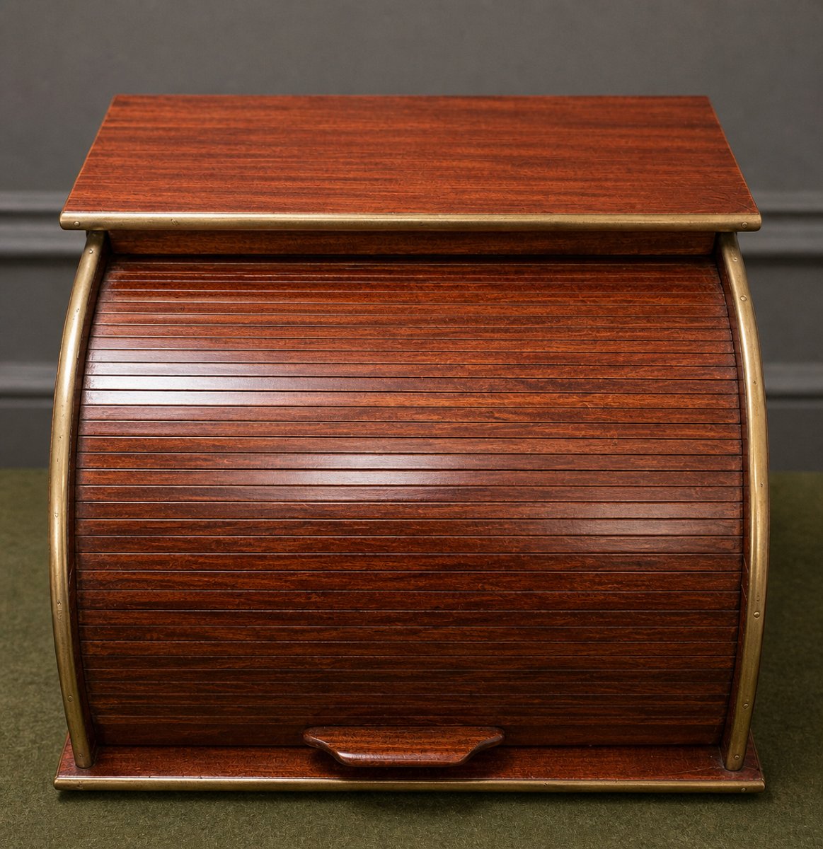 Louis XVI Style Curtain Desk Box, Made Of Mahogany-photo-1