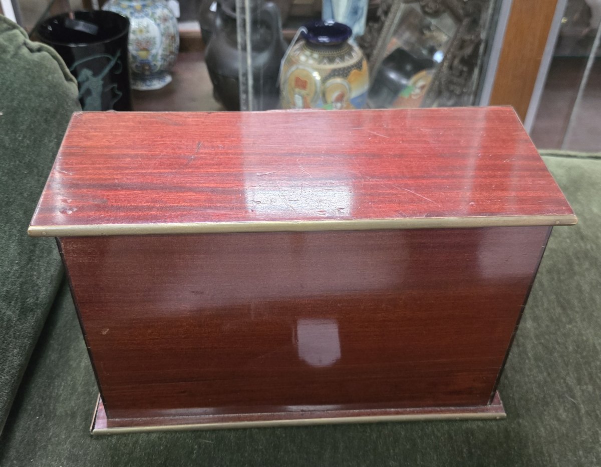 Louis XVI Style Curtain Desk Box, Made Of Mahogany-photo-2