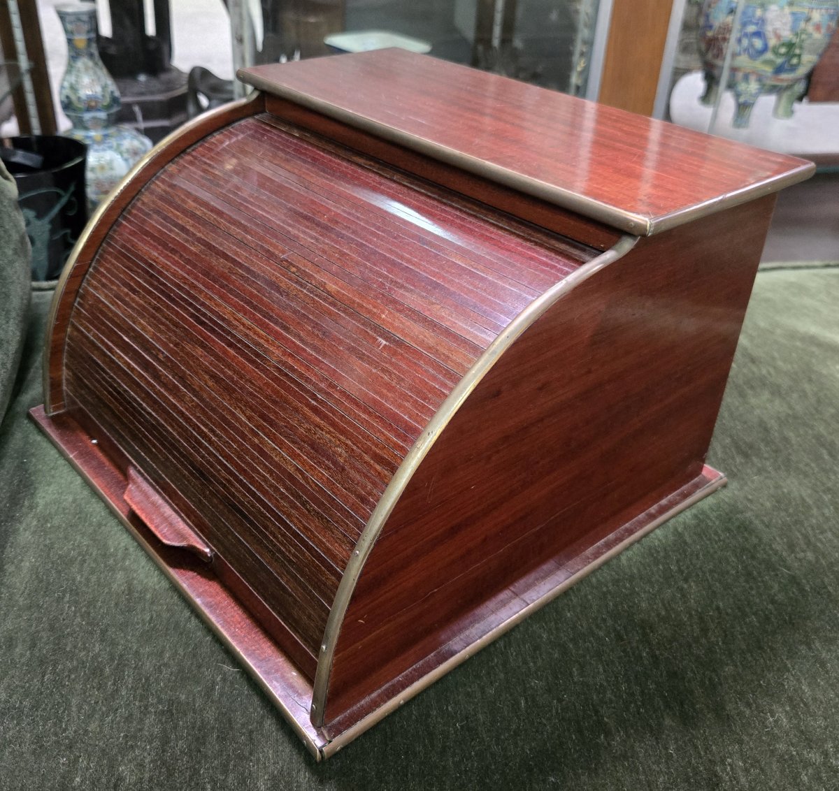 Louis XVI Style Curtain Desk Box, Made Of Mahogany-photo-3