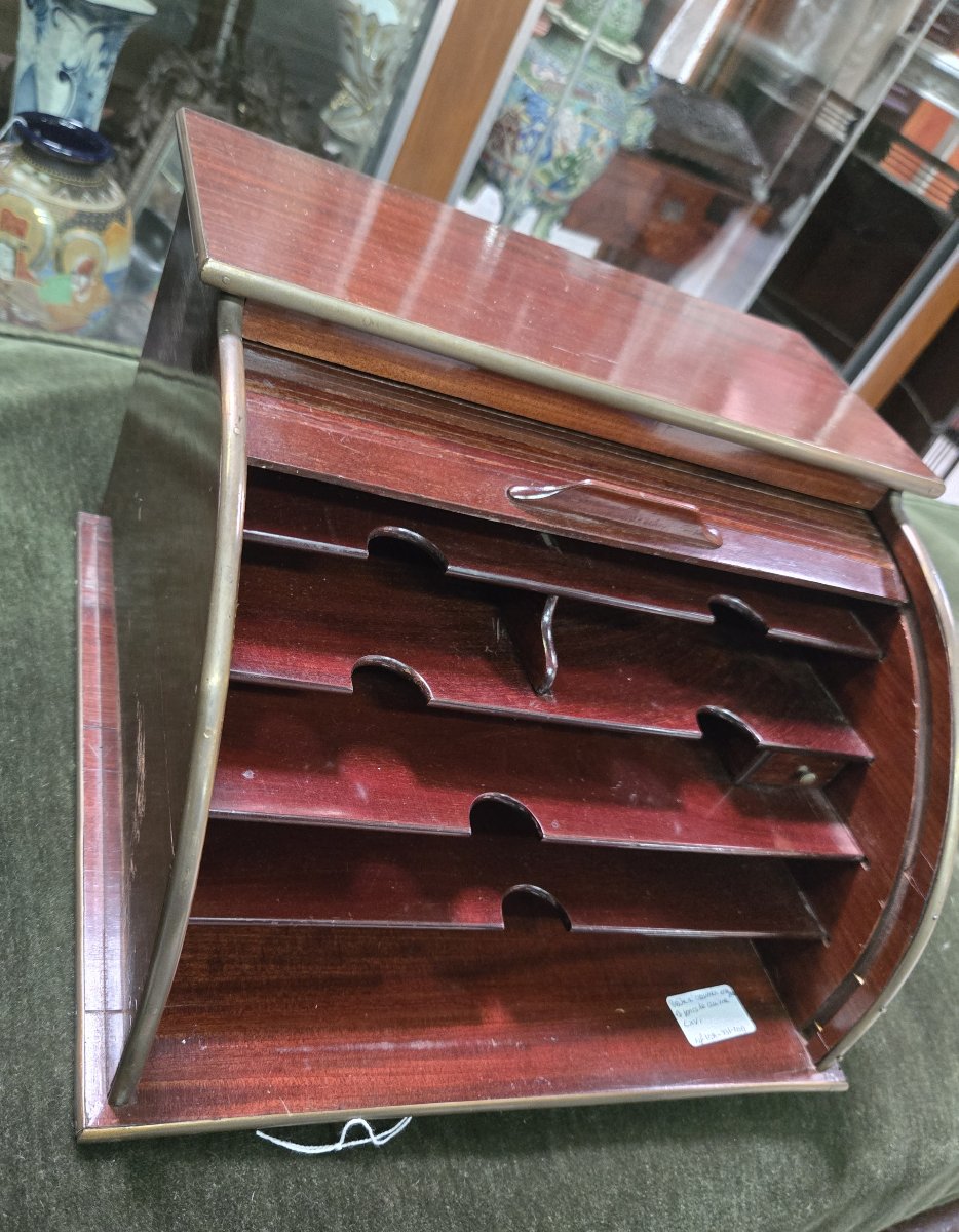 Louis XVI Style Curtain Desk Box, Made Of Mahogany-photo-5