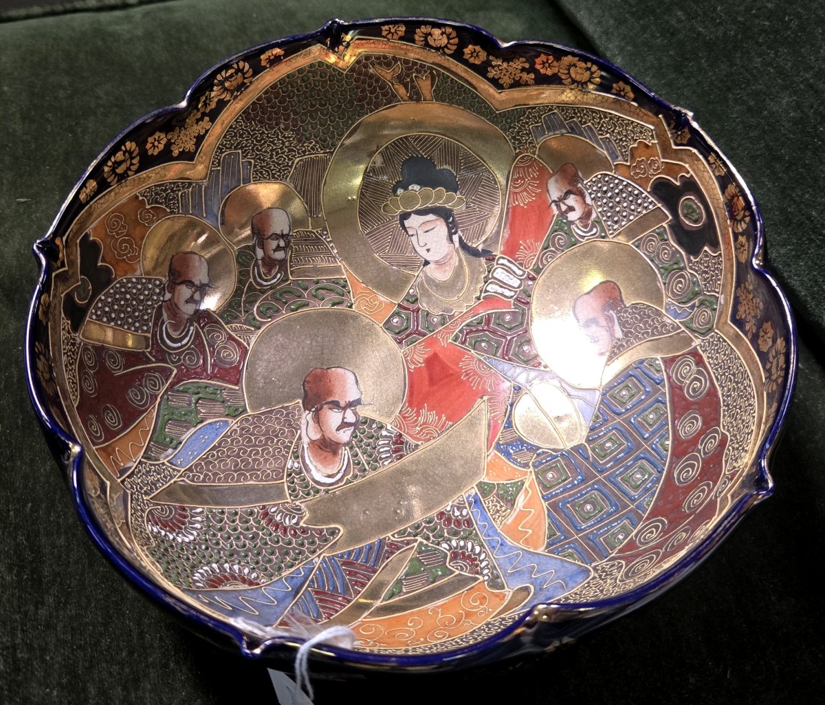 Large Japanese Satsuma Porcelain Bowl-photo-3