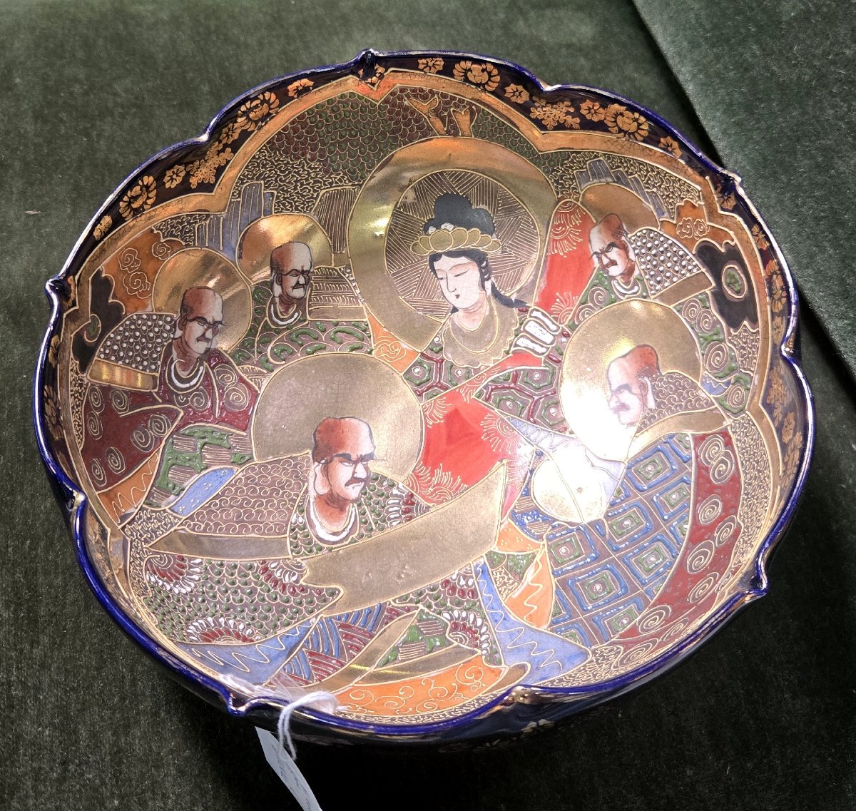 Large Japanese Satsuma Porcelain Bowl-photo-4