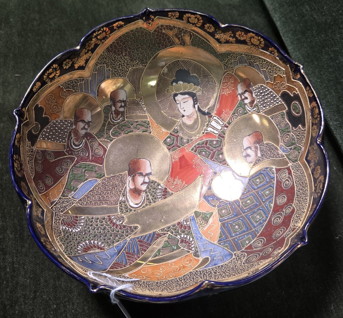 Large Japanese Satsuma Porcelain Bowl-photo-5