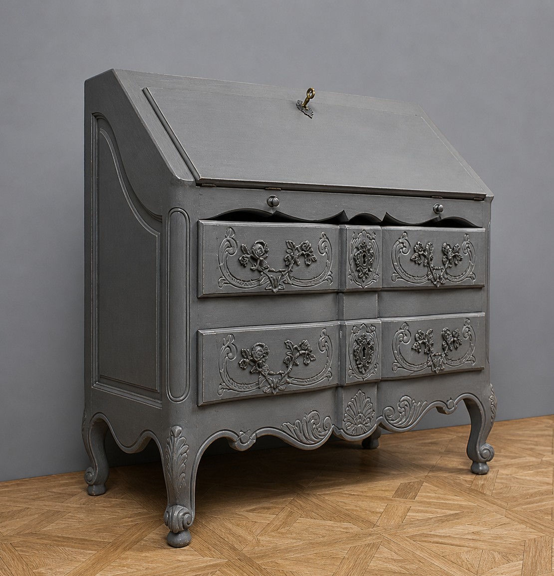 Commode scriban balbée de style Louis XV 