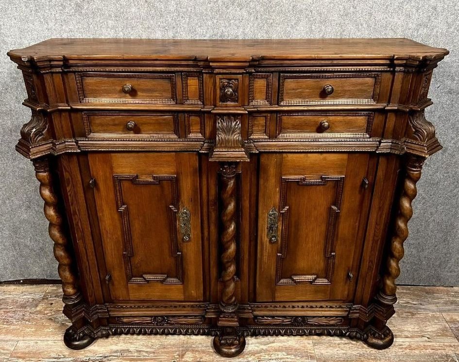 Large Alsatian Solid Wood Sideboard-photo-5