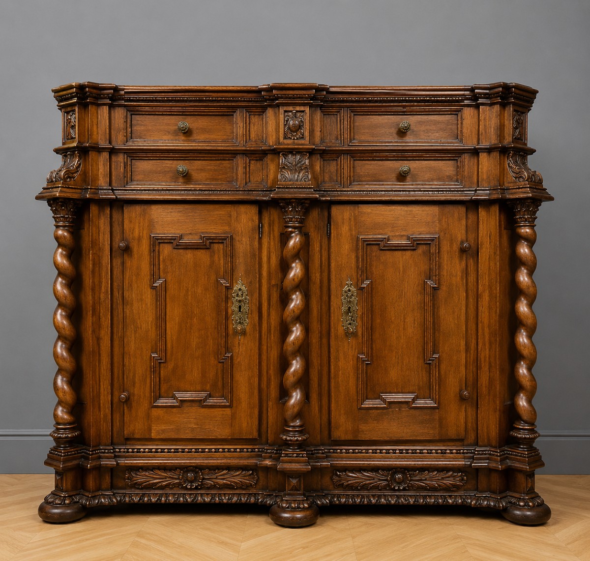 Large Alsatian Solid Wood Sideboard