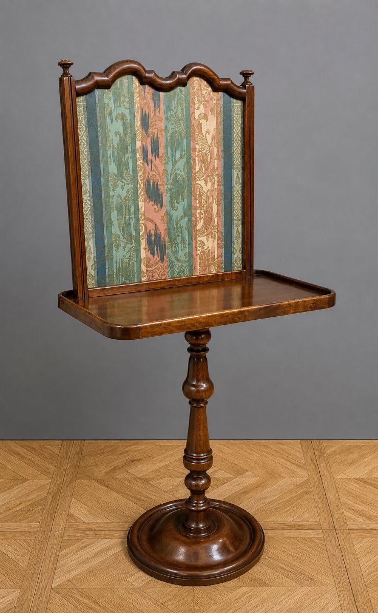 Table de lecture en noyer à écran tissu – époque Napoléon III -photo-1
