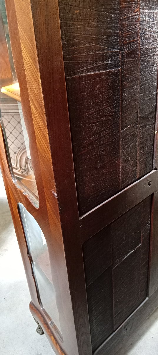 Louis XV Period Inlaid Rosewood Display Case-photo-6