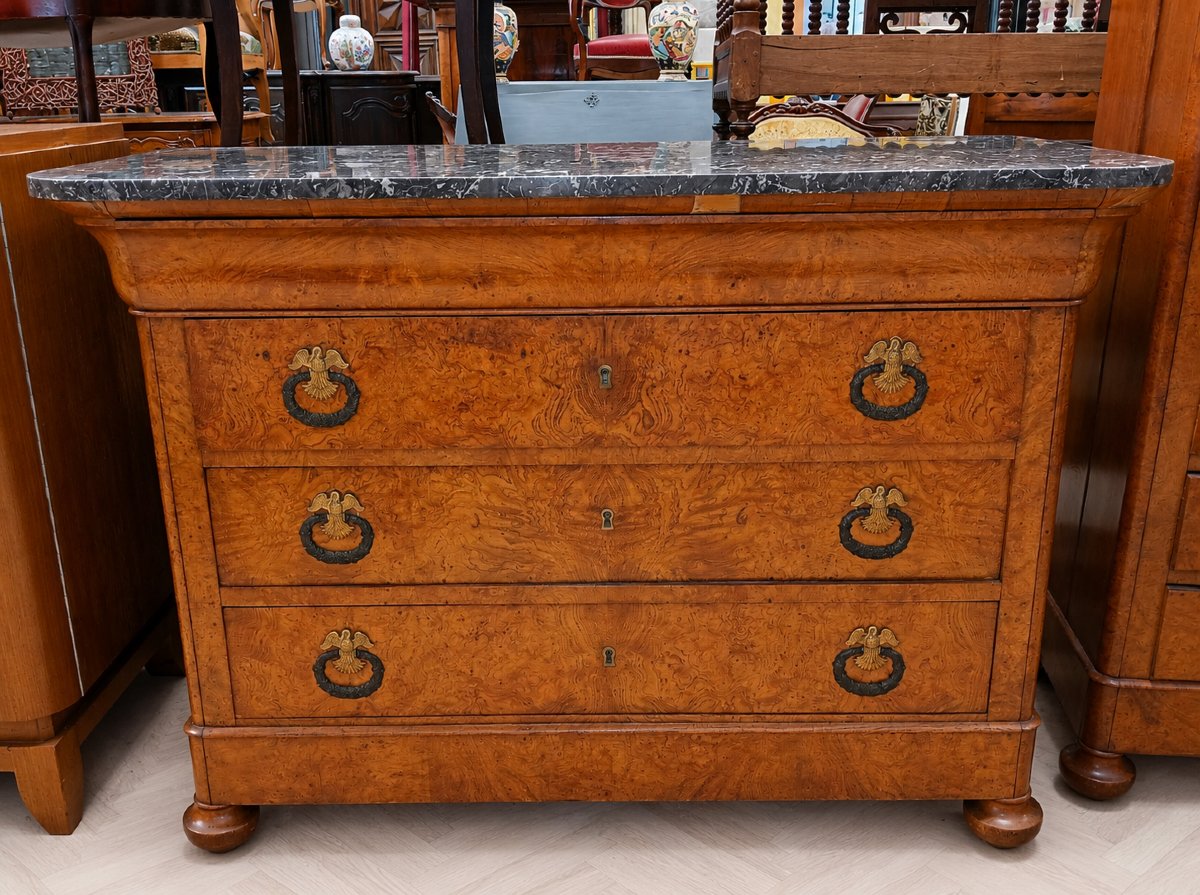 Ensemble de mobilier en pendant époque Charles X en érable-photo-2