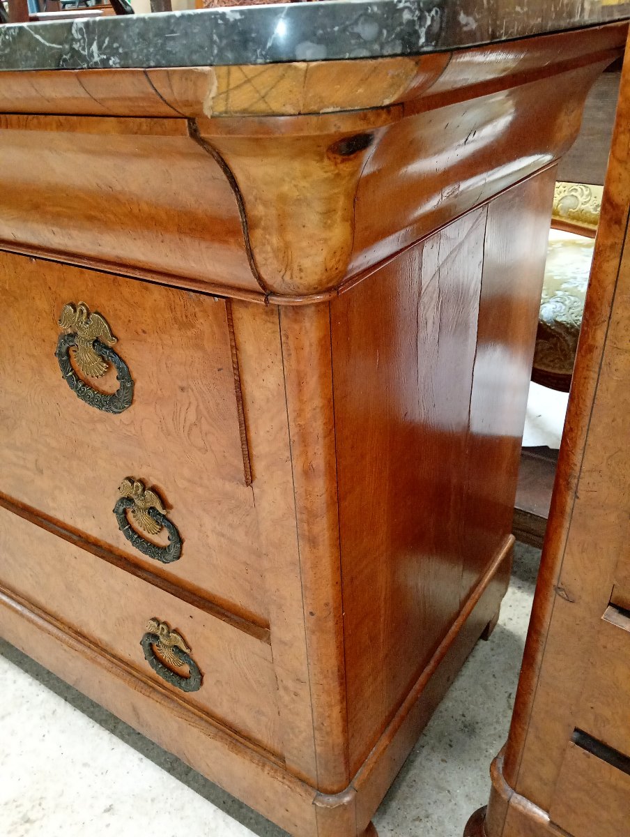 Ensemble de mobilier en pendant époque Charles X en érable-photo-2
