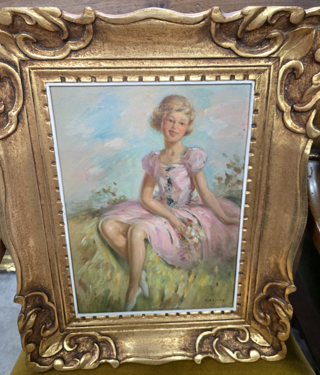 Oil On Panel Signed André Advier-photo-2