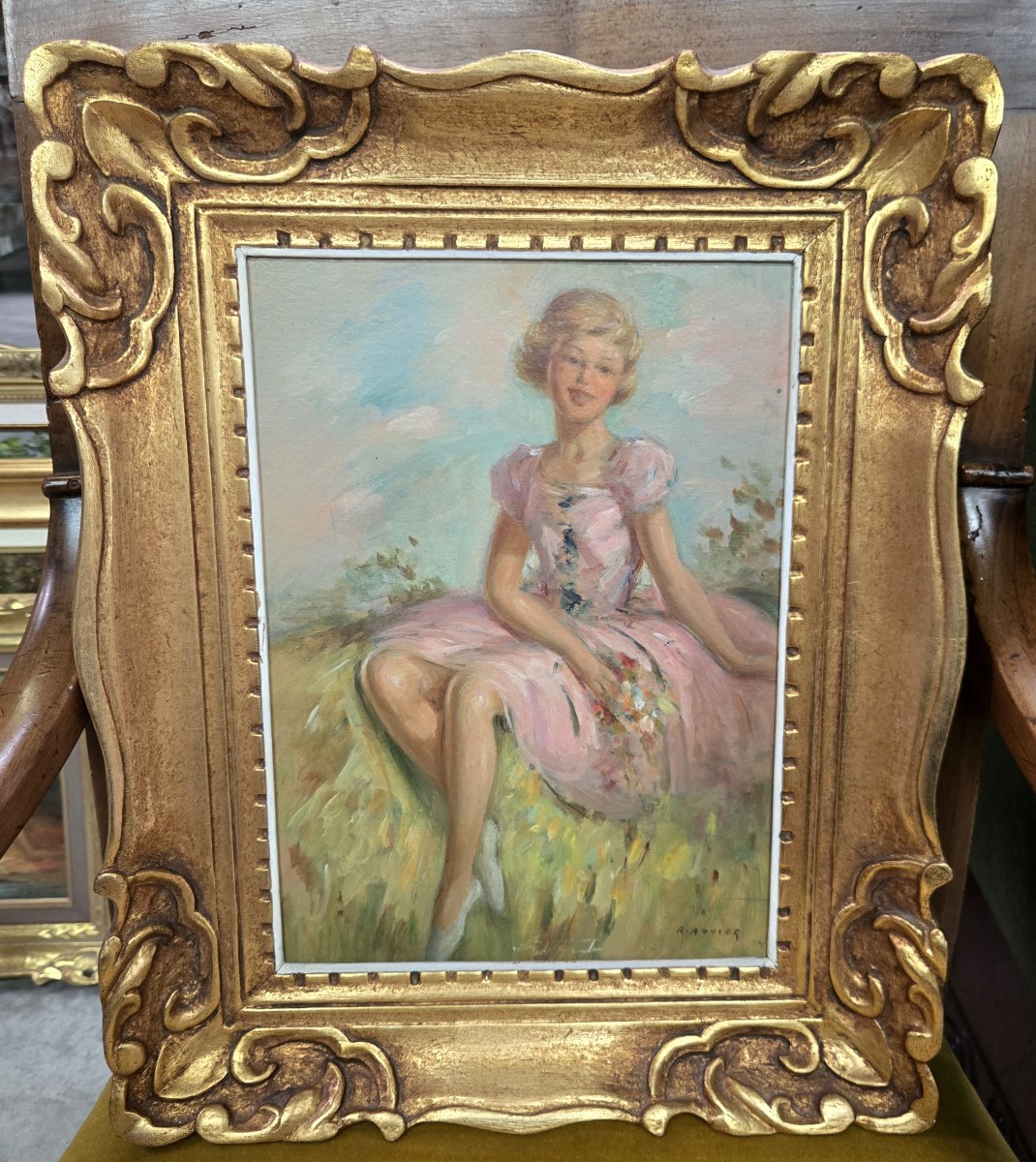 Oil On Panel Signed André Advier