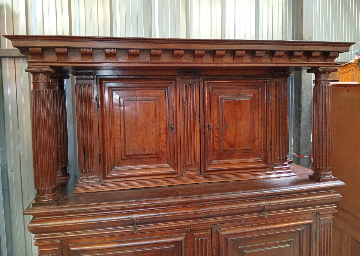 Important buffet deux corps cabinet de style Renaissance – XIXe siècle  -photo-2