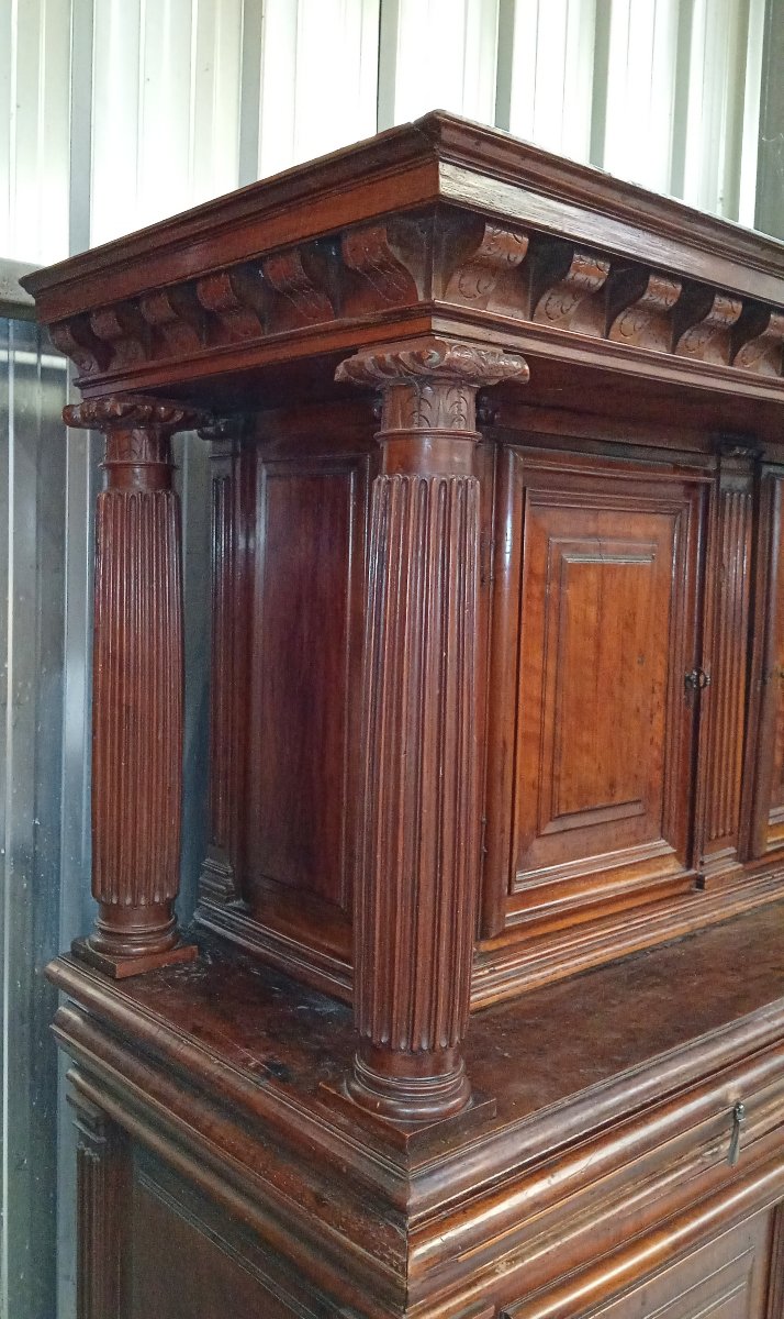 Important buffet deux corps cabinet de style Renaissance – XIXe siècle  -photo-4