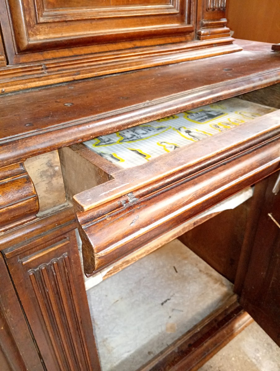 Important buffet deux corps cabinet de style Renaissance – XIXe siècle  -photo-8