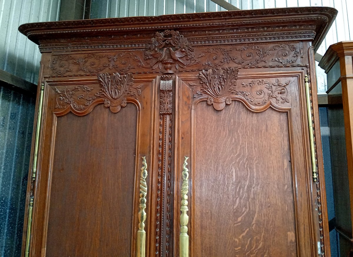 Grande armoire Normande sculptée – époque Louis XV - XVIIIe siècle  -photo-2