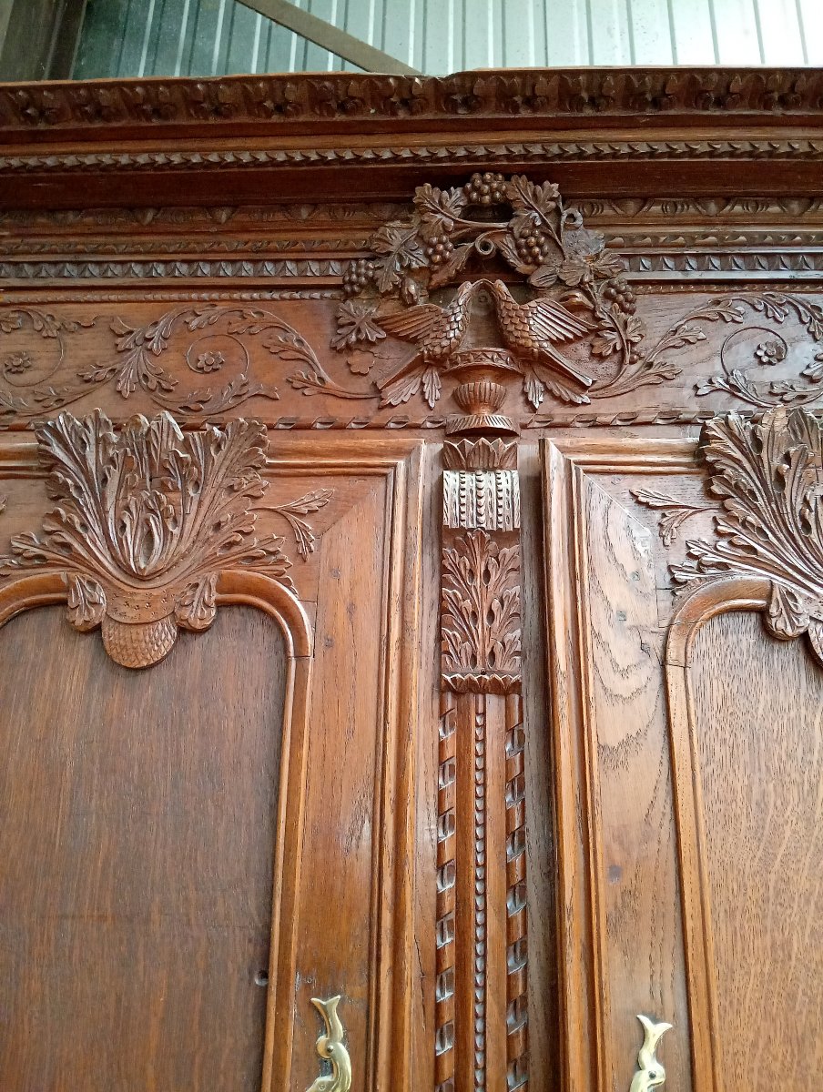 Grande armoire Normande sculptée – époque Louis XV - XVIIIe siècle  -photo-4