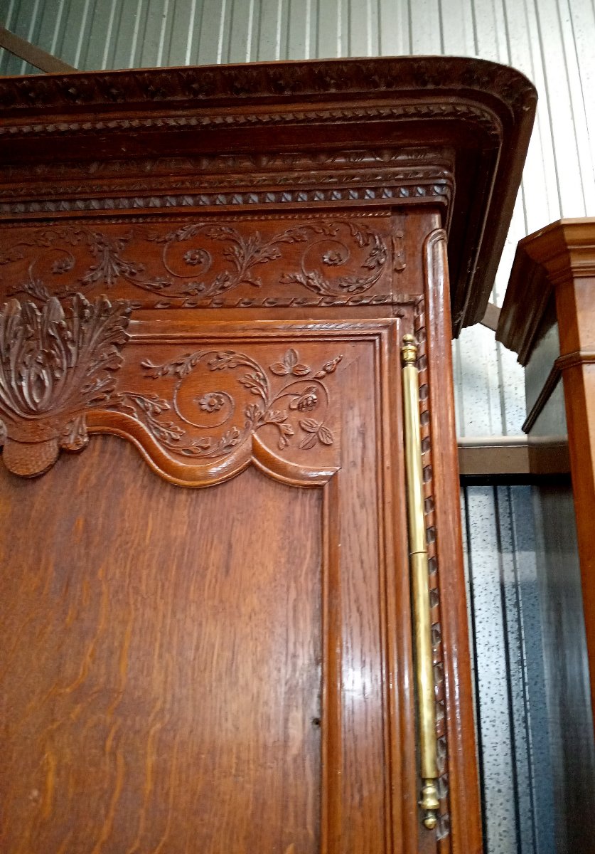 Grande armoire Normande sculptée – époque Louis XV - XVIIIe siècle  -photo-6
