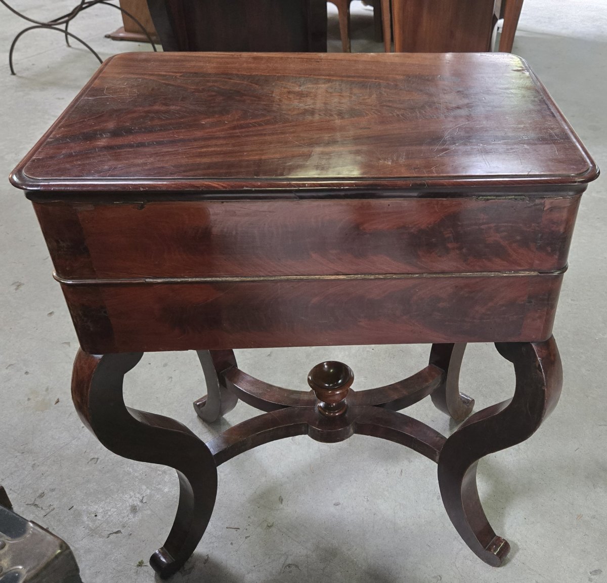 Charming Mahogany Dressing Table Or Dressing Table From The Charles X / Empire Period-photo-6