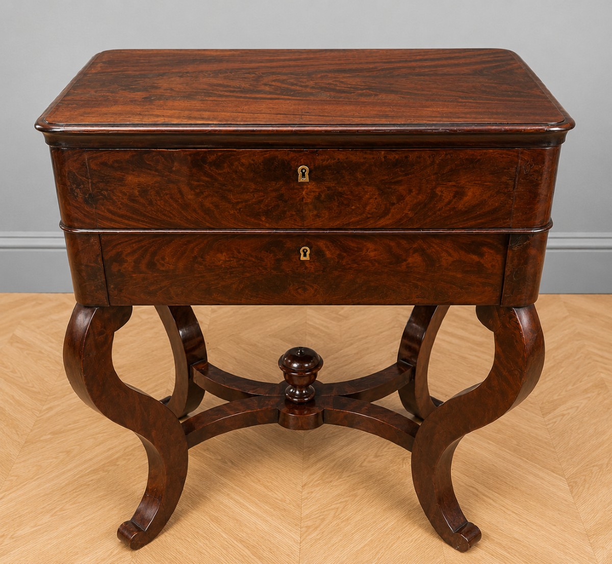 Charming Mahogany Dressing Table Or Dressing Table From The Charles X / Empire Period